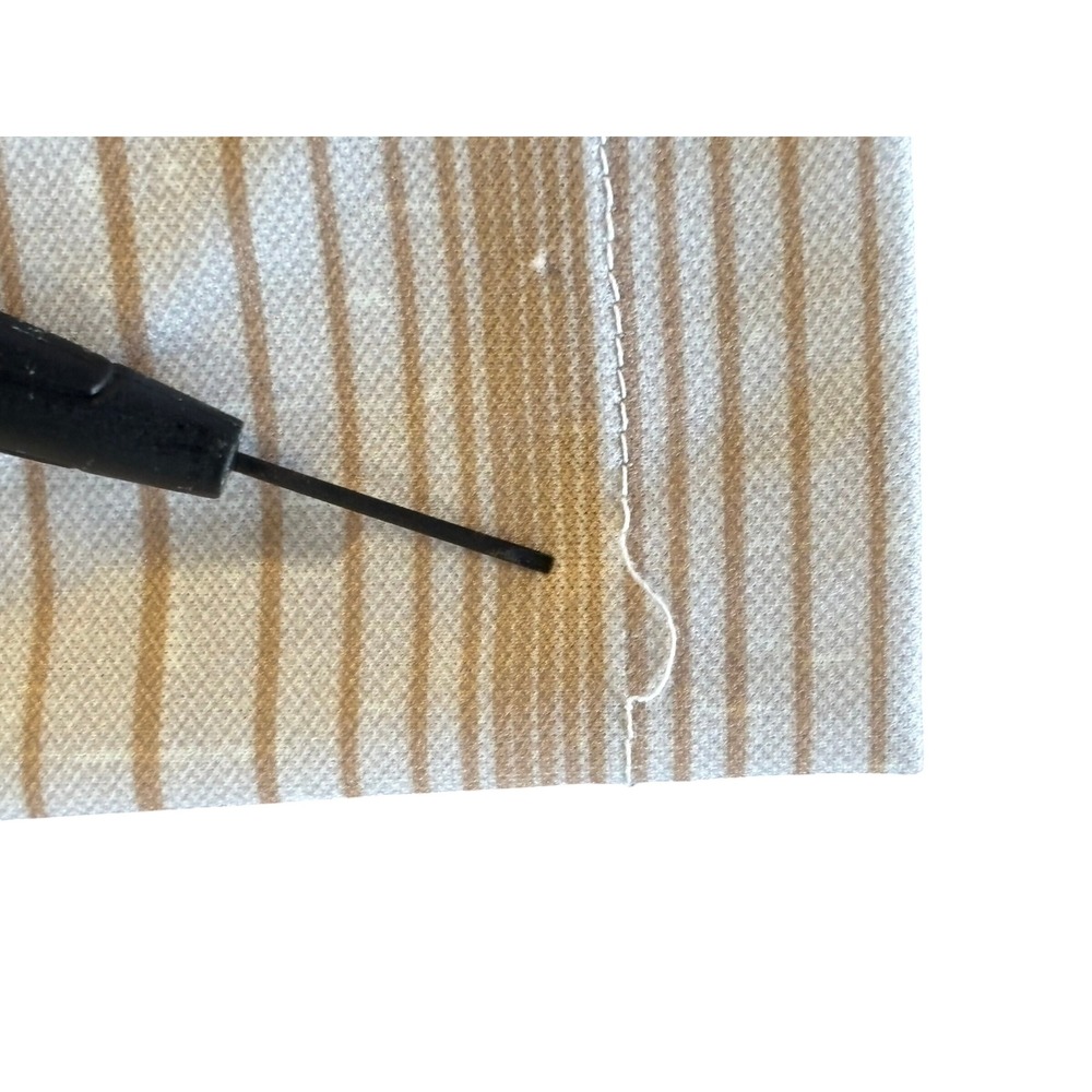 Vintage Alan Stuart Mens Short Sleeve Button‎ Down Shirt Striped MCM Geometric L - Picture 12 of 13